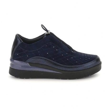 SNEAKERS STONEFLY DONNA CREAM 21 PULL SUE/LAMINATED EMBROIDERED NIGHT BLUE GOAT SUEDE/SYNTHETIC LAMINATED 222958 131