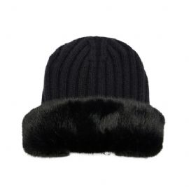 BERRETTO LIU JO DONNA BEANIE IN MAGLIA MISTO ANGORA NERO 2F5044 M0300 22222 