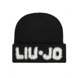 BERRETTO LIU JO DONNA BEANIE CON TAG NERO LANA 2F5059 M0300 22222