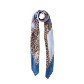 FOULARD  LIU JO DONNA CHAIN ANIM LIGHT DENIM 120X120CM 2F5074 T0300 74015