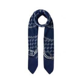 FOULARD  LIU JO DONNA ECS FOULARD LOGO METALFLOW 120X120 BLUE LAPIS 2F5073 T0300 09502