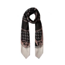 FOULARD  LIU JO DONNA ECS FOULARD LOGO METALFLOW 120X120 BLACK 2F5073 T0300 22222