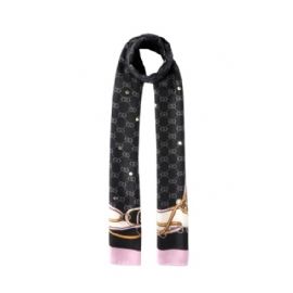 FOULARD LIU JO DONNA ECS STOLA DOUBLE STRAP BLACK 70X180 2F5079 T0300 22222