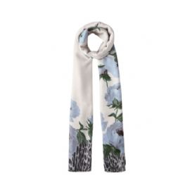 FOULARD  LIU JO DONNA STOLA FLOWER ANIMALIER LIGHT DENIM  70X180 2F5077 T0300 74015