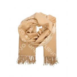 SCIARPA SCIALLE  LIU JO DONNA STOLA LOGO MAXI ROMBO OAT MILK 67X203CM 2F5039 T0300 30003